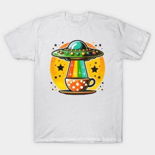 Coffee Abduction UFO T-Shirt